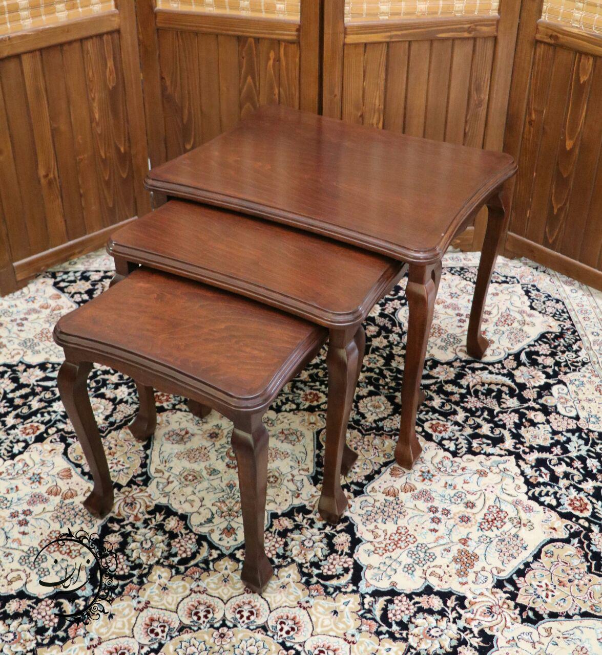 میز سه تیکه دور دار | کد 4004