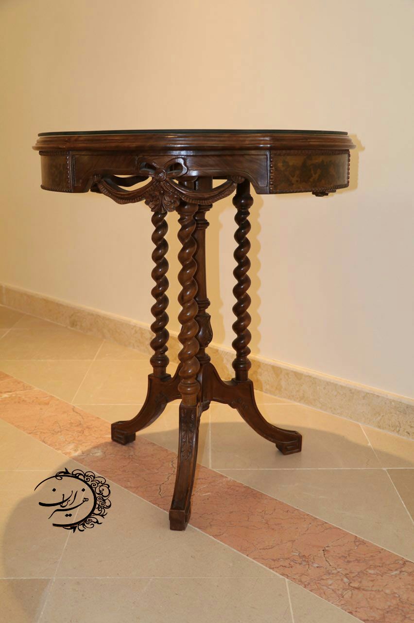 میز - میز گرد - میز آباژور - مبلمان - چوب - مبلمان کلاسیک - مبلمان خاص - طراحی - دکوراسیون داخلی - دیزاین - آرت
